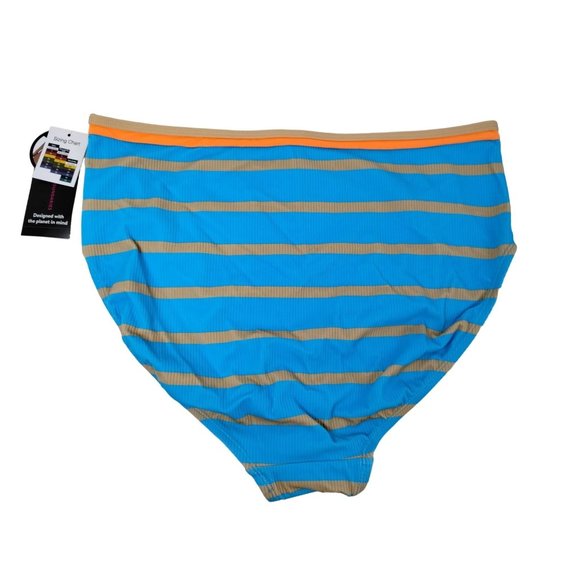 No Boundaries Junior Girls XL Multi Stripe High Cut Leg High Waist Bikini Bottom - Picture 6 of 6
